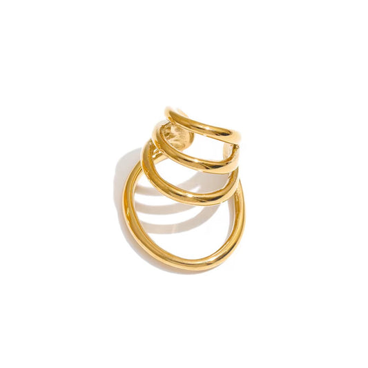Multi-Band Gold Spiral Ear Cuff
