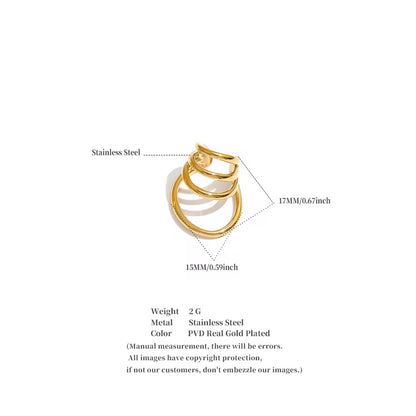 Multi-Band Gold Spiral Ear Cuff