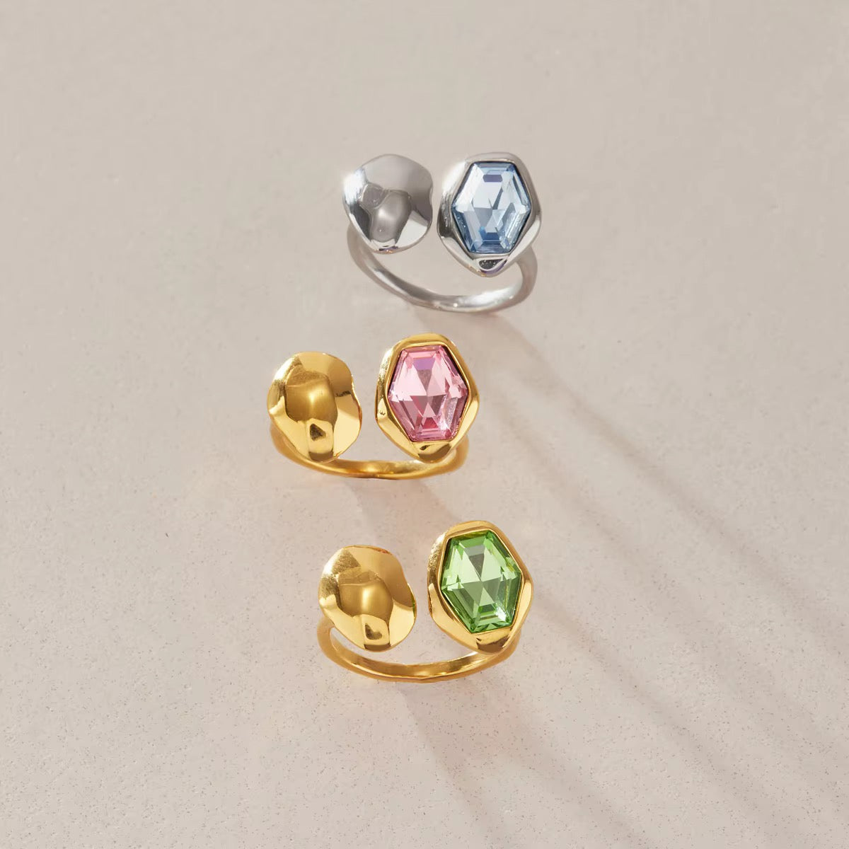 Molten Gem Open Ring