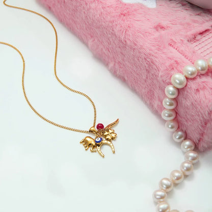 Gold Charm Pendant Necklace