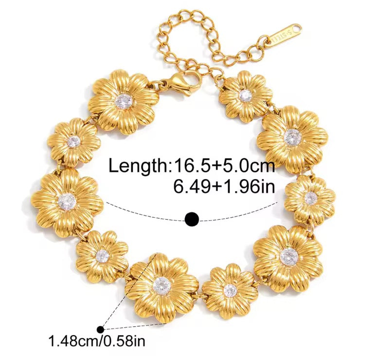 The Meadow Bloom Crystal Bracelet