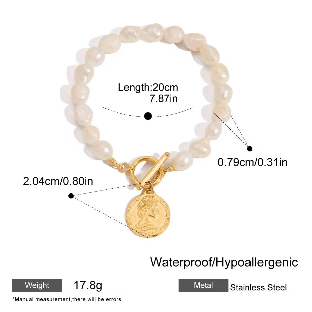 The "Queen Victoria" Baroque Pearl Bracelet