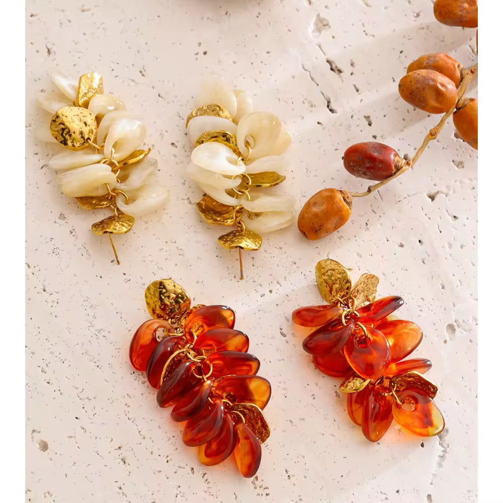 Ivory Cascade Statement Earrings