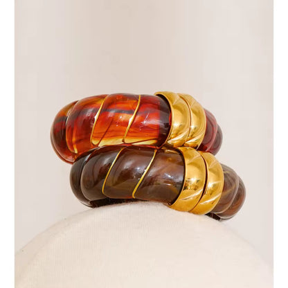 Amber Resin Statement Bracelet