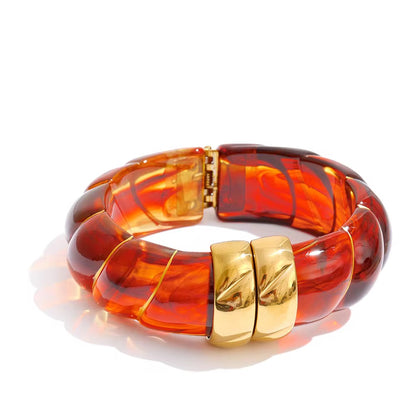 Amber Resin Statement Bracelet