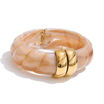 Amber Resin Statement Bracelet