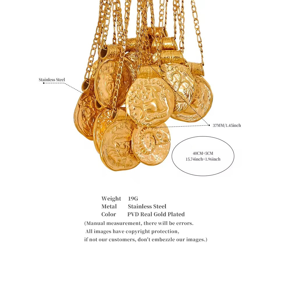 Scorpio Zodiac Coin Necklace