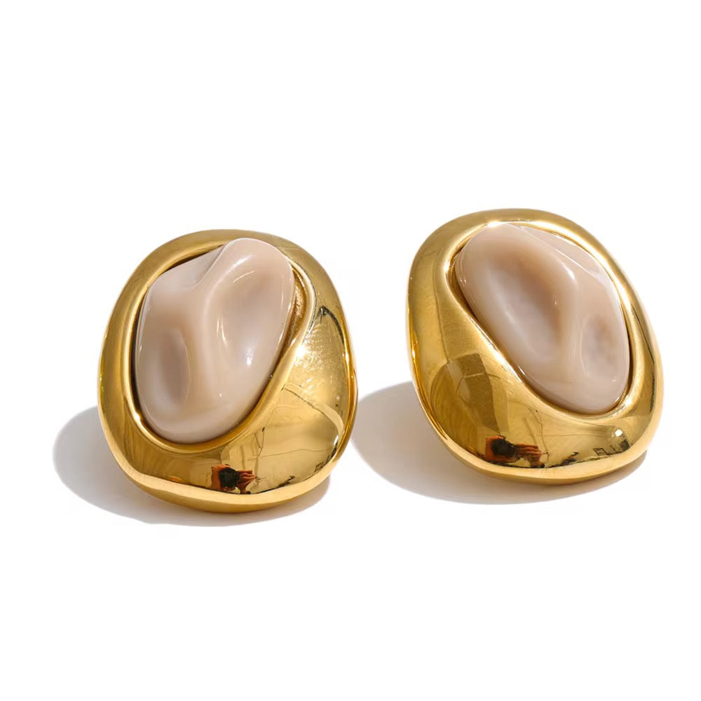 Luna Pearl Statement Stud Earrings