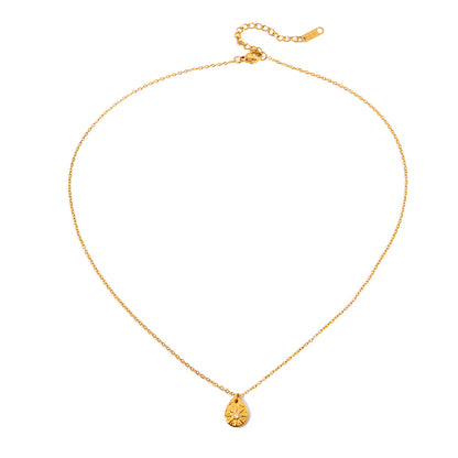 Tiny Teardrop Sun Pendant Necklace