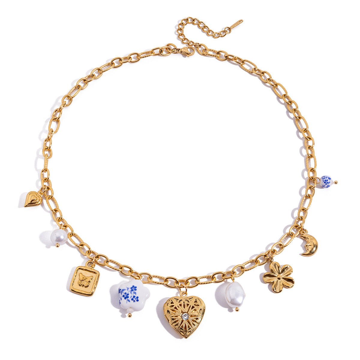 Chunky Charm Link Necklace