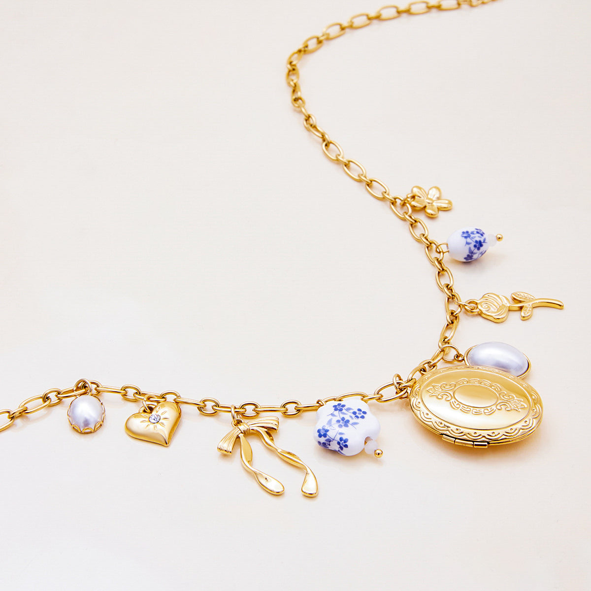 Chunky Charm Link Necklace