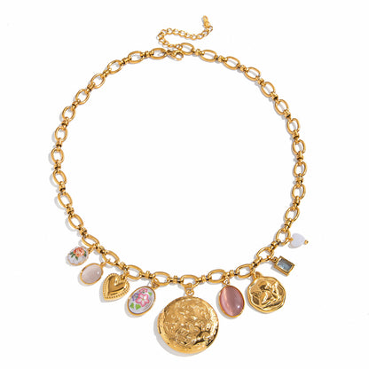 Vintage Charm Medallion Necklace
