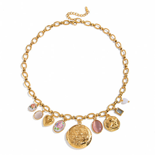 Vintage Charm Medallion Necklace