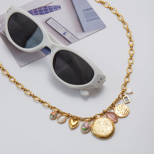 Vintage Charm Medallion Necklace