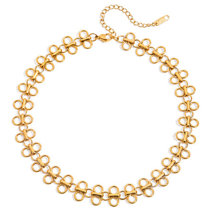 Daisy Chain Gold Choker Necklace