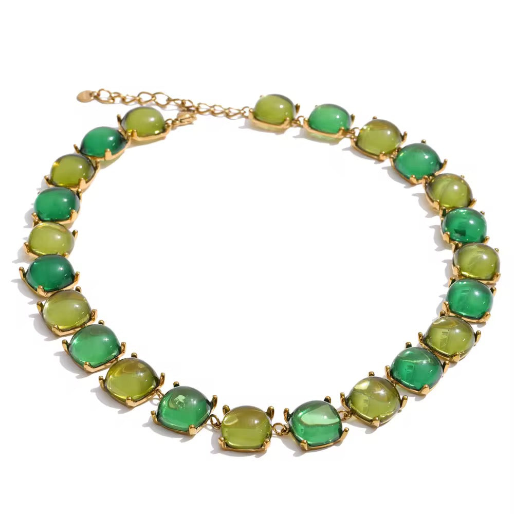 Emerald Glow Statement Necklace