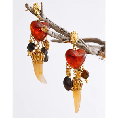 Crimson Talisman Earrings