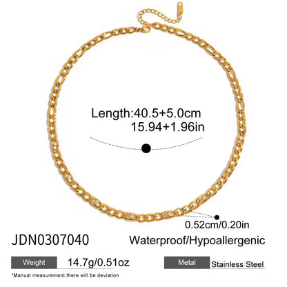 Luxe Link Crystal Chain Necklace