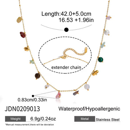 Aurora Gemstone Station Necklace