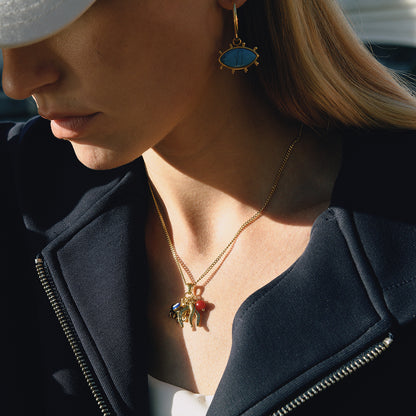 Gold Charm Pendant Necklace