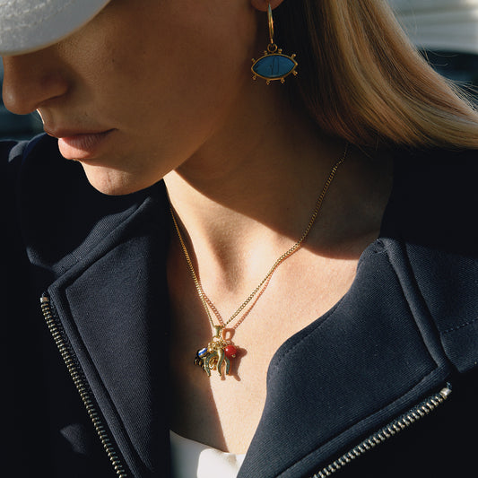 Gold Charm Pendant Necklace