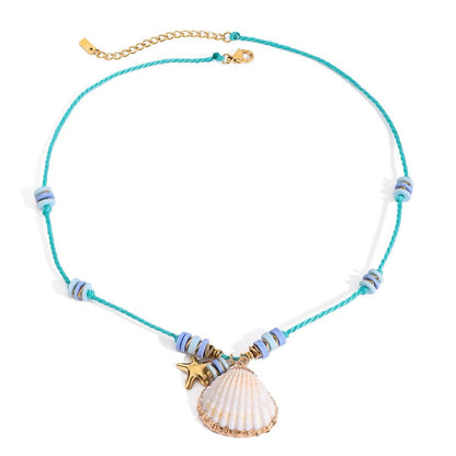 Sea Breeze Shell Cord Necklace