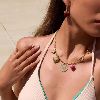 Pressed Flower Charm Necklace