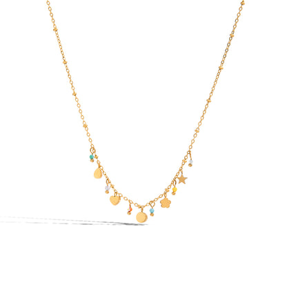 Mini Heart Charm Choker Necklace