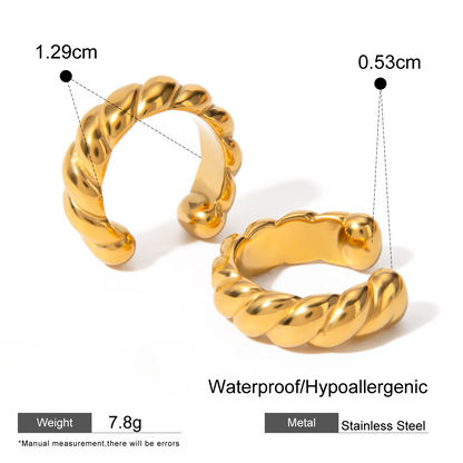 Chunky Twisted Gold Cuff