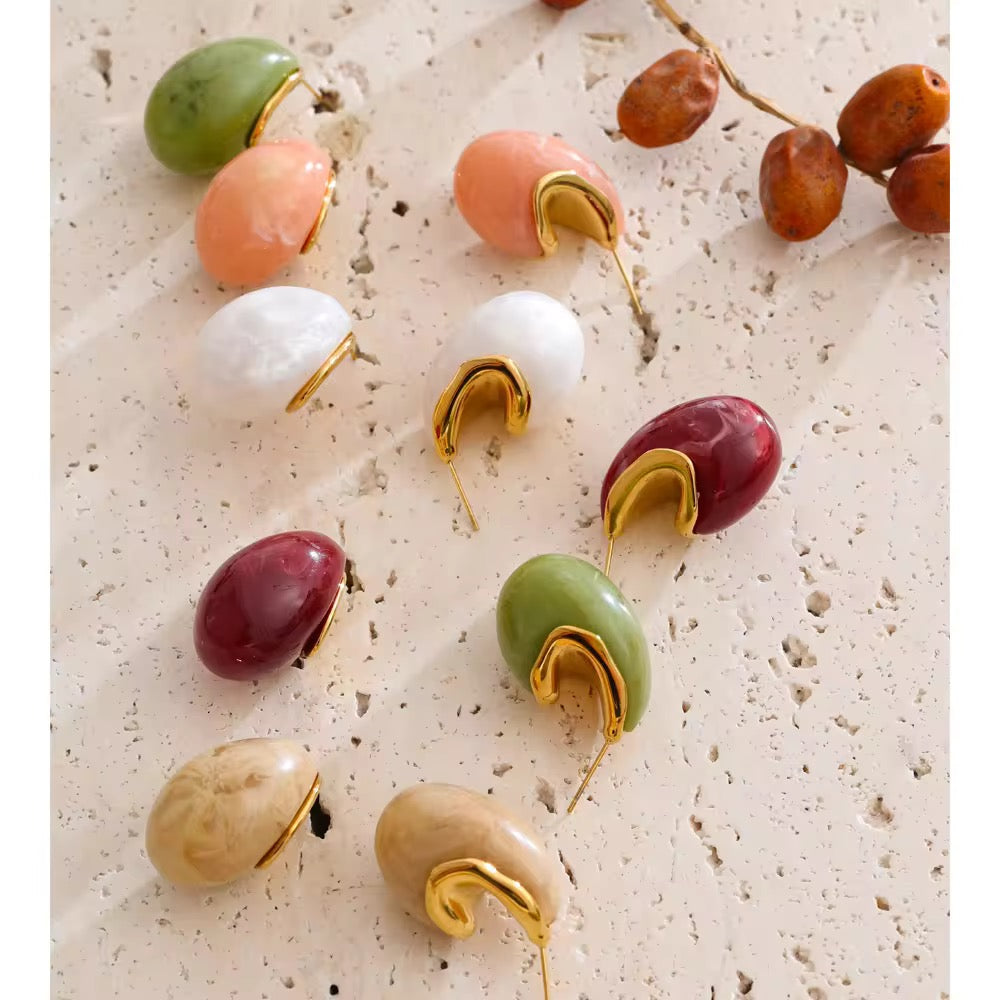 Sienna Resin Stud Earrings