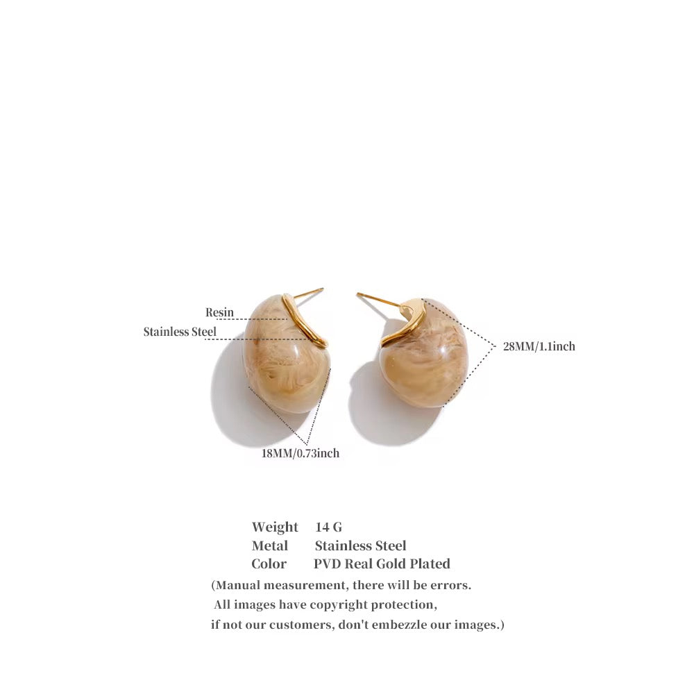 Sienna Resin Stud Earrings
