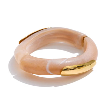 Blush Aura Resin Bangle