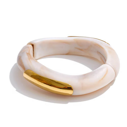 Blush Aura Resin Bangle