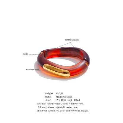 Blush Aura Resin Bangle