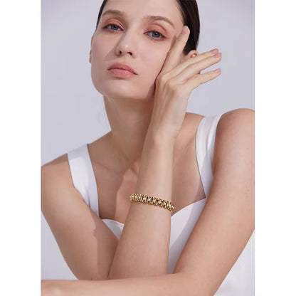 Pearl Edge Link Bracelet