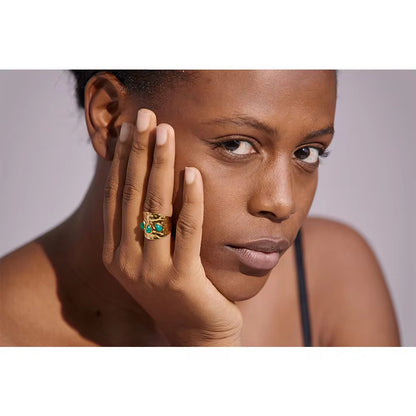Verde Aura Cuff Ring