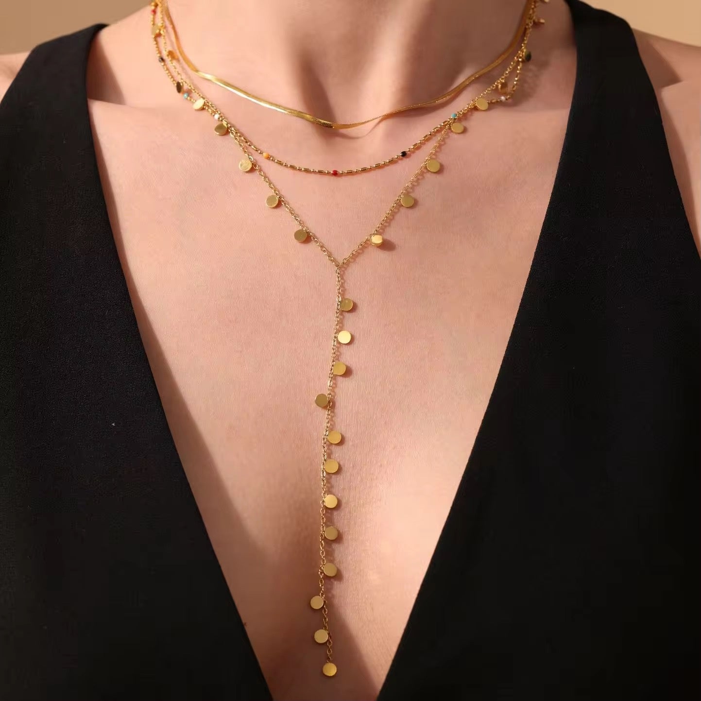 Celeste Cascade Y Necklace