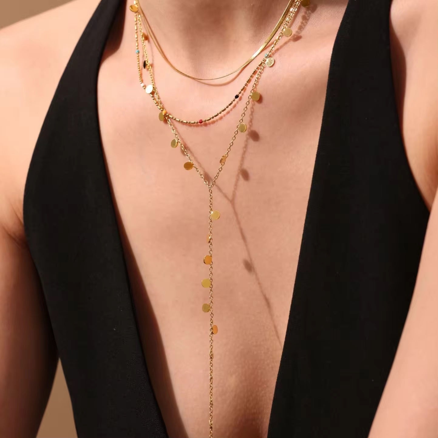 Celeste Cascade Y Necklace