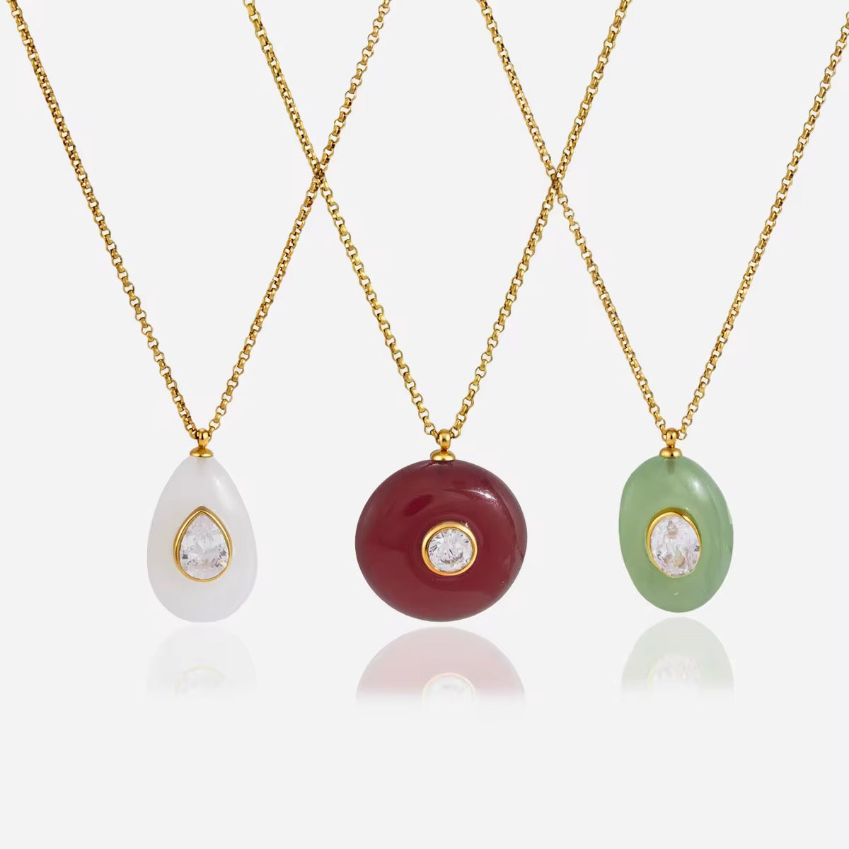 Aurelia Gemstone Pendant Necklace