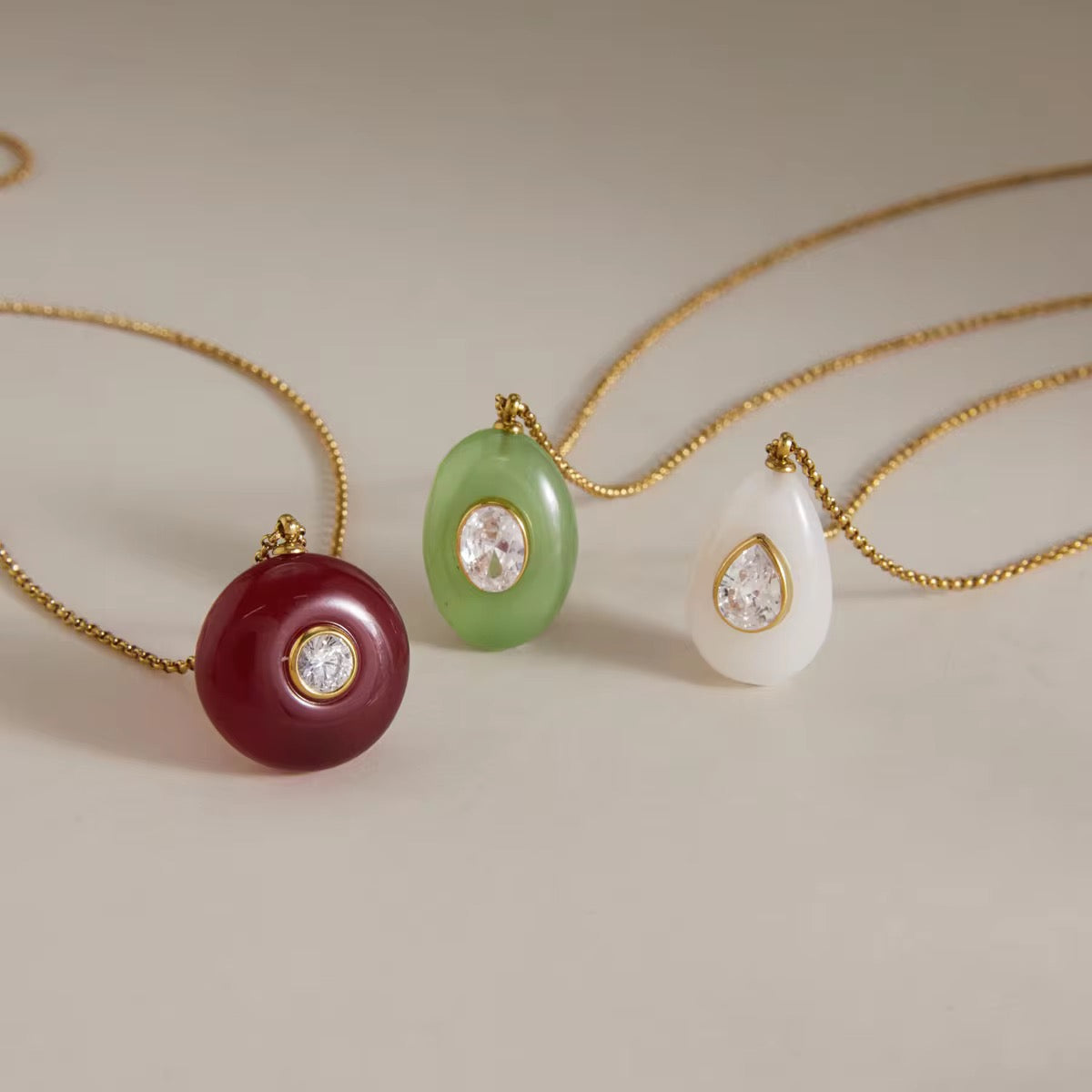 Aurelia Gemstone Pendant Necklace