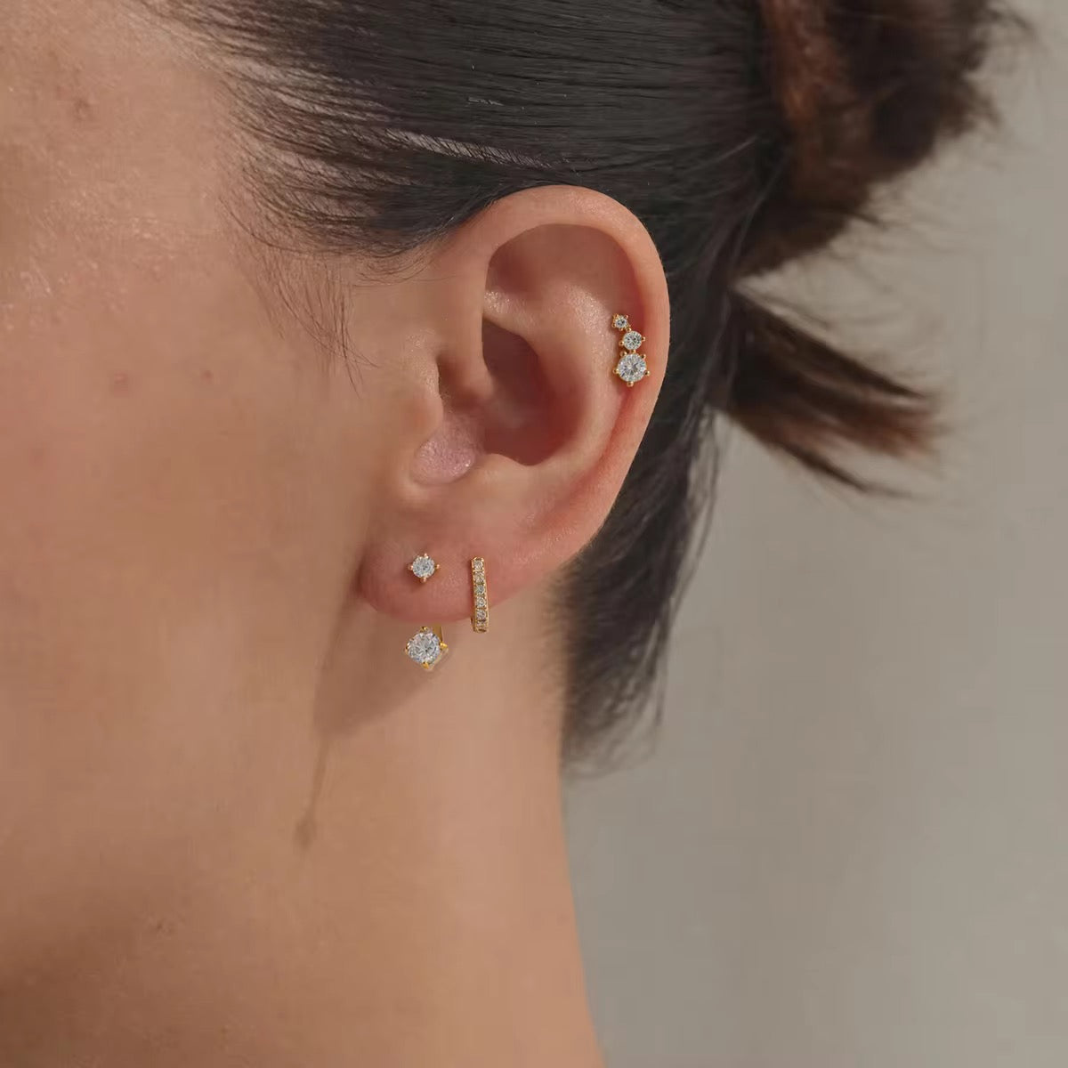 Crystal Trio Earring Set