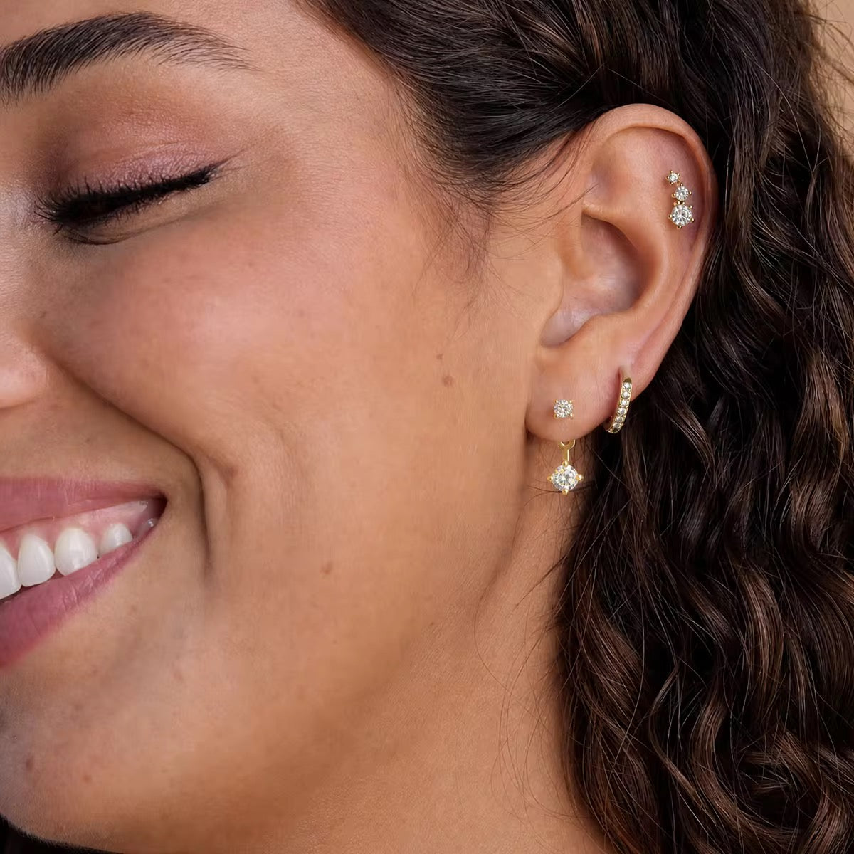 Crystal Trio Earring Set