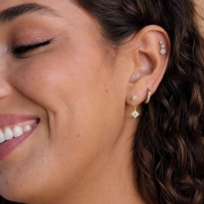 Crystal Trio Earring Set