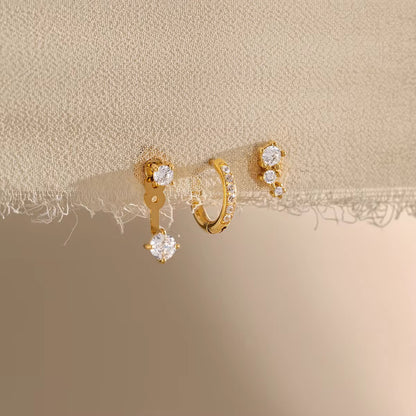 Crystal Trio Earring Set
