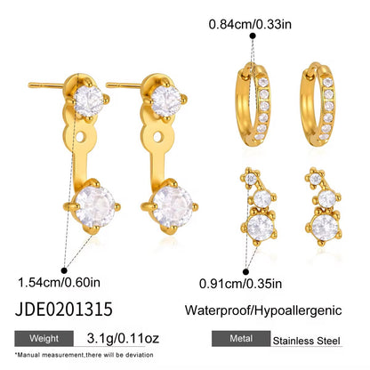 Crystal Trio Earring Set