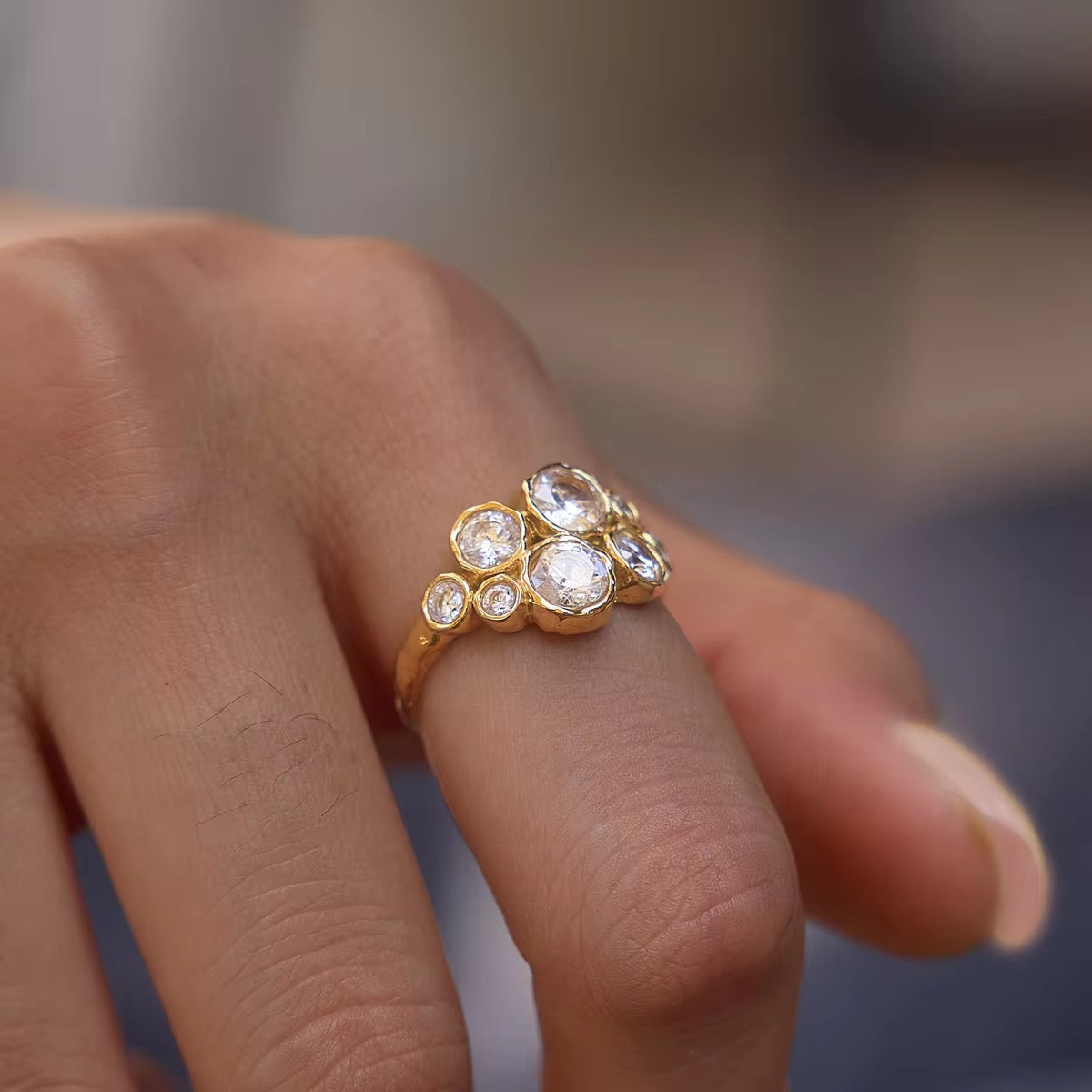 Celestial Crystal Cluster Ring