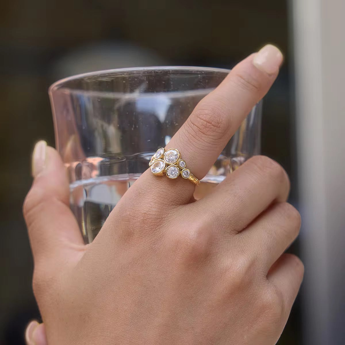 Celestial Crystal Cluster Ring