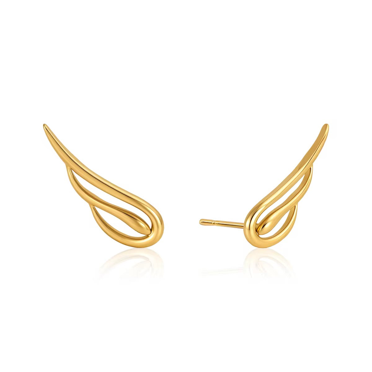 Sculpted Loop Gold Earrings
