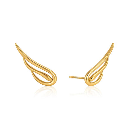 Sculpted Loop Gold Earrings