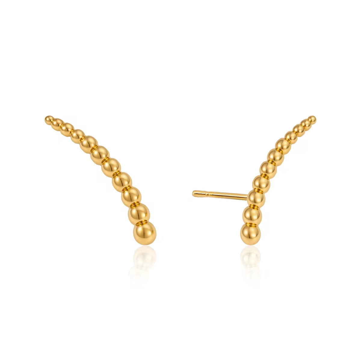Sculpted Beaded Drop Earrings